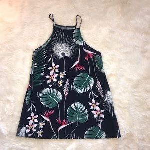 Tropical print dress